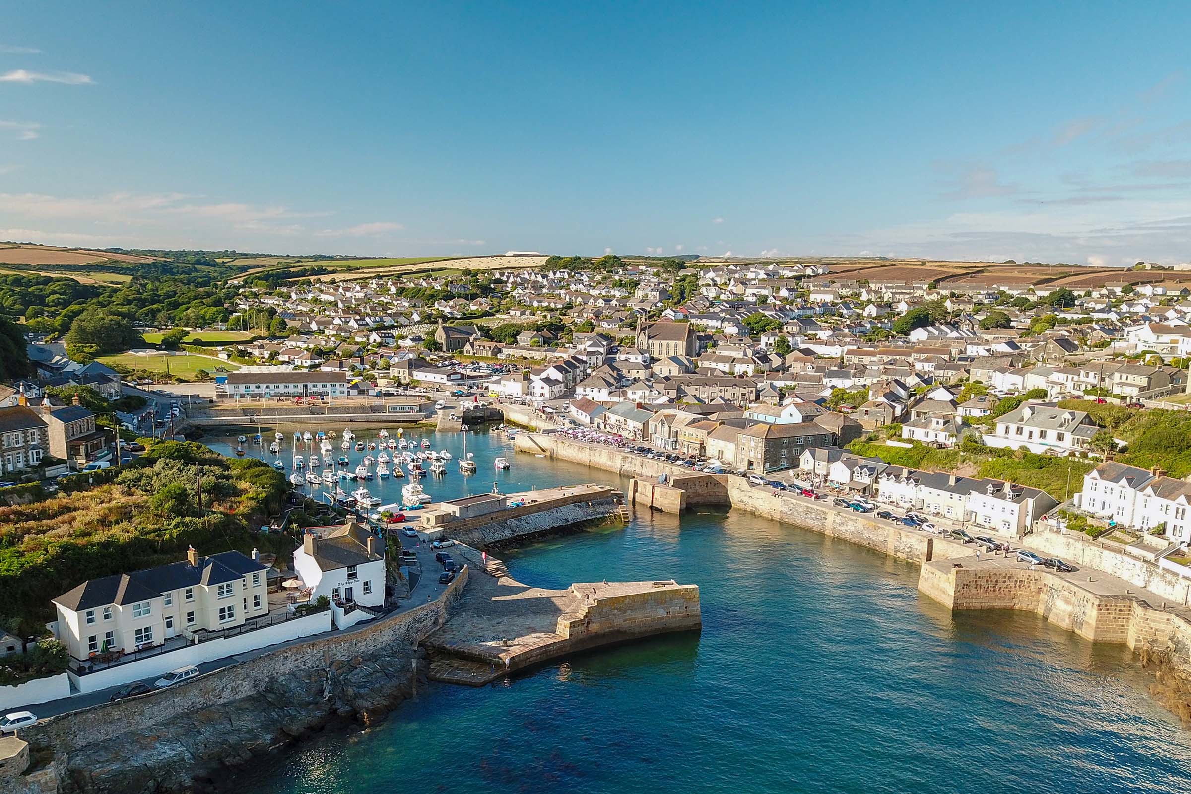 Porthleven Harbour in Cornwall